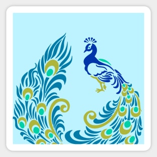 Beautiful Peacock Artwork Sticker